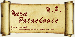 Mara Palačković vizit kartica
